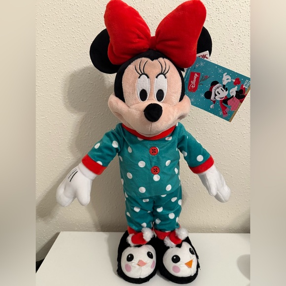 Disney Minnie Mouse in PJ’s Holiday Door Greeter NWT - Picture 1 of 5